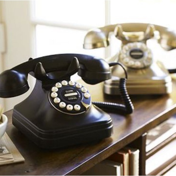Pottery Barn Black Vintage Style Telephone - Picture 2 of 2